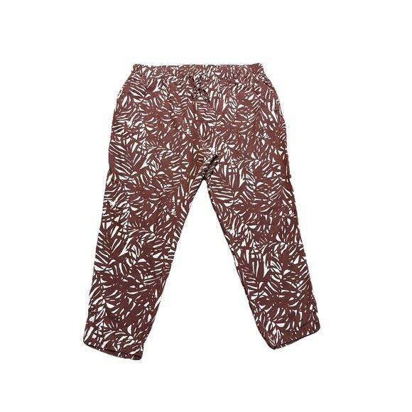 Old Navy Linen Pants Women’s XL Palm Tree Jungle Botanical Tropical Joggers - Picture 7 of 7